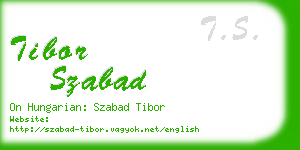 tibor szabad business card